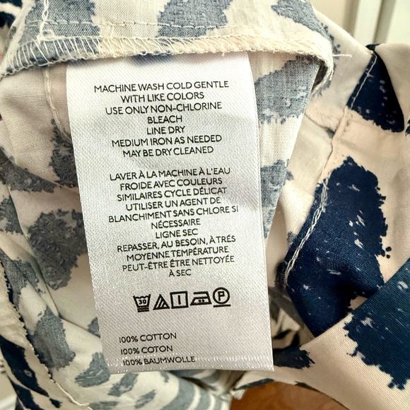 Anthropologie Somerset Long Sleeve Poplin Maxi Dress size 2X Cotton Boho Maxi - Picture 15 of 16